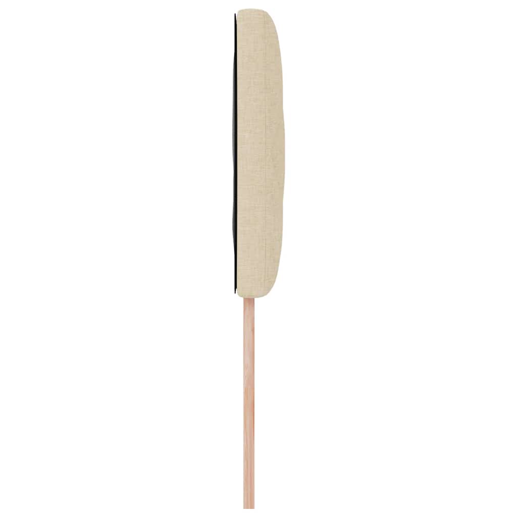 LED sengegavl Creme Stof