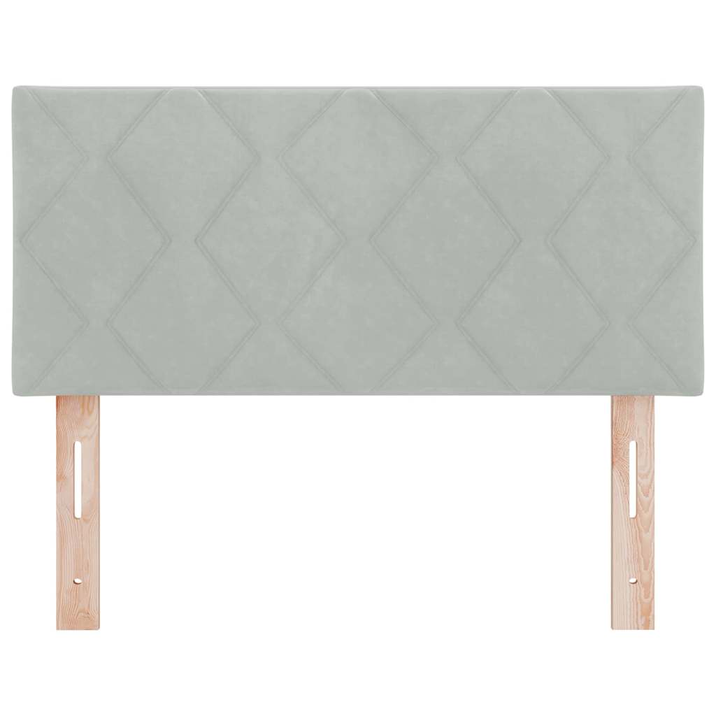 LED sengegavl Lysegrå 100 cm Fløjl