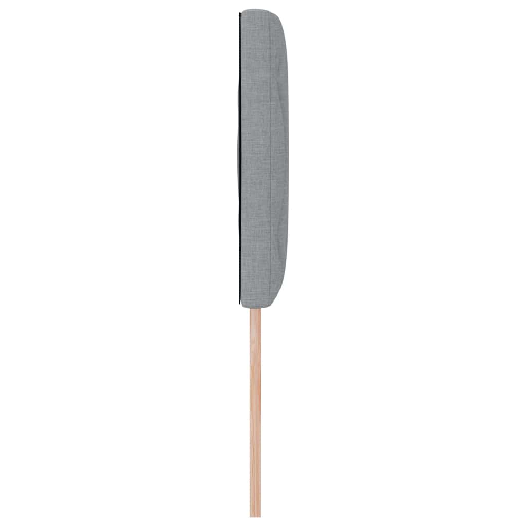 LED sengegavl Lysegrå 144 cm Stof