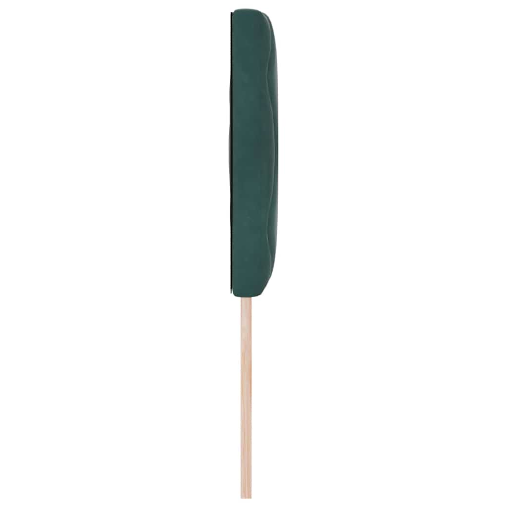 LED sengegavl Mørkegrøn 144 cm Fløjl