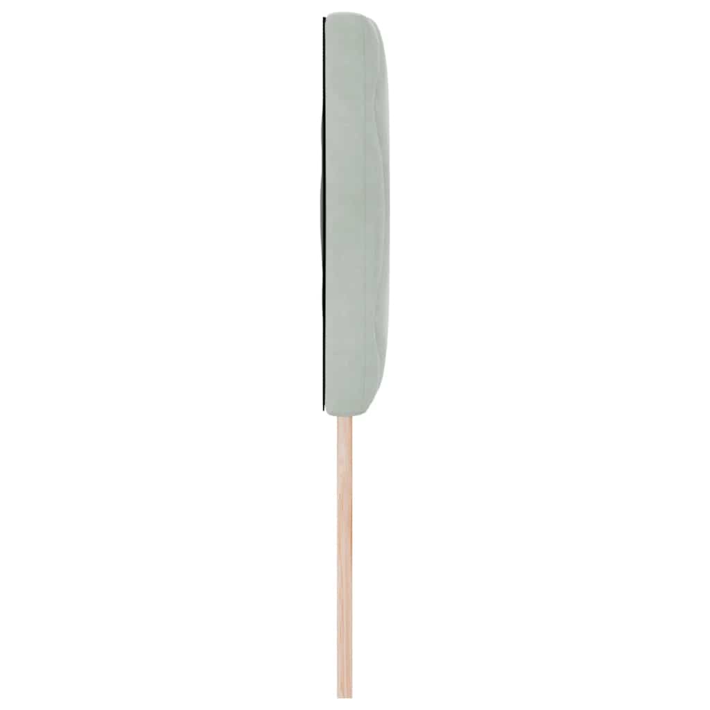LED sengegavl Lysegrå 160 cm Fløjl
