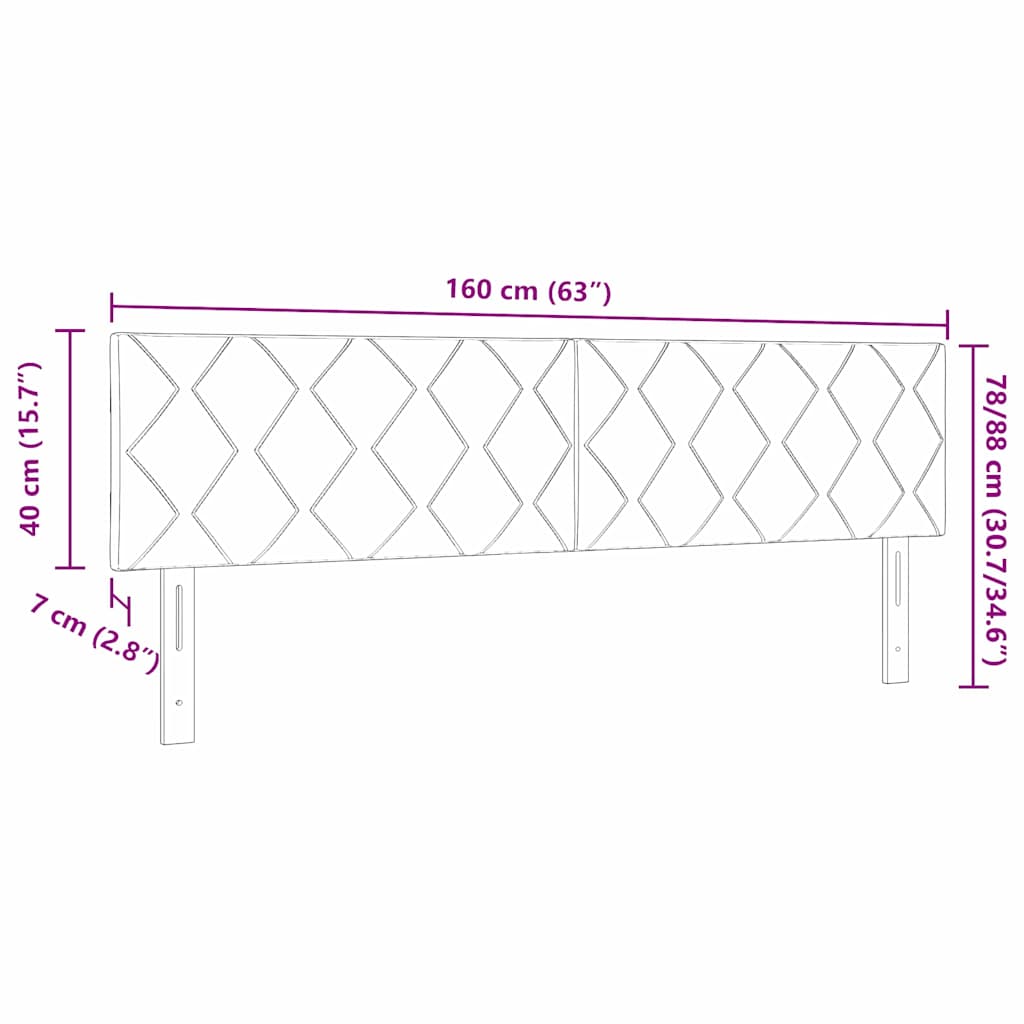 LED sengegavl Lysegrå 160 cm Fløjl