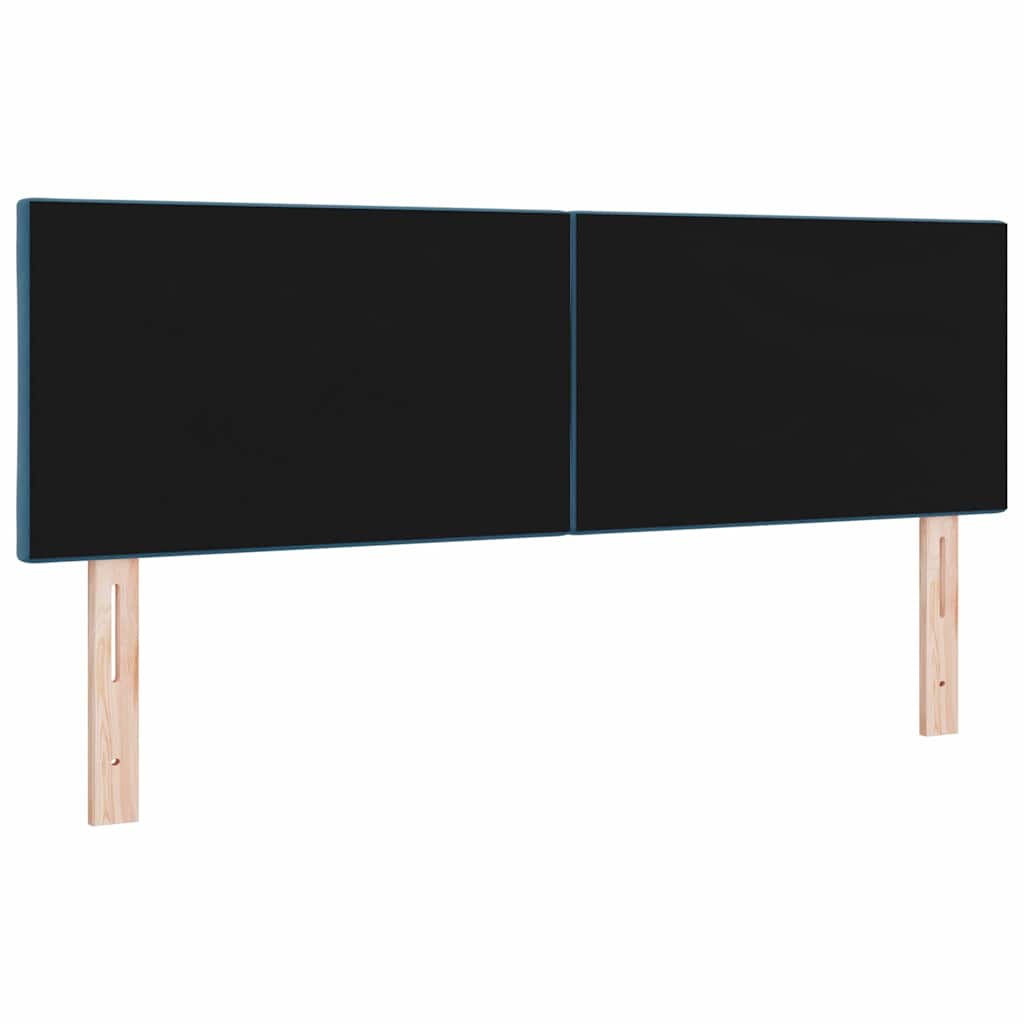 LED sengegavl Mørk blå 160 cm Fløjl