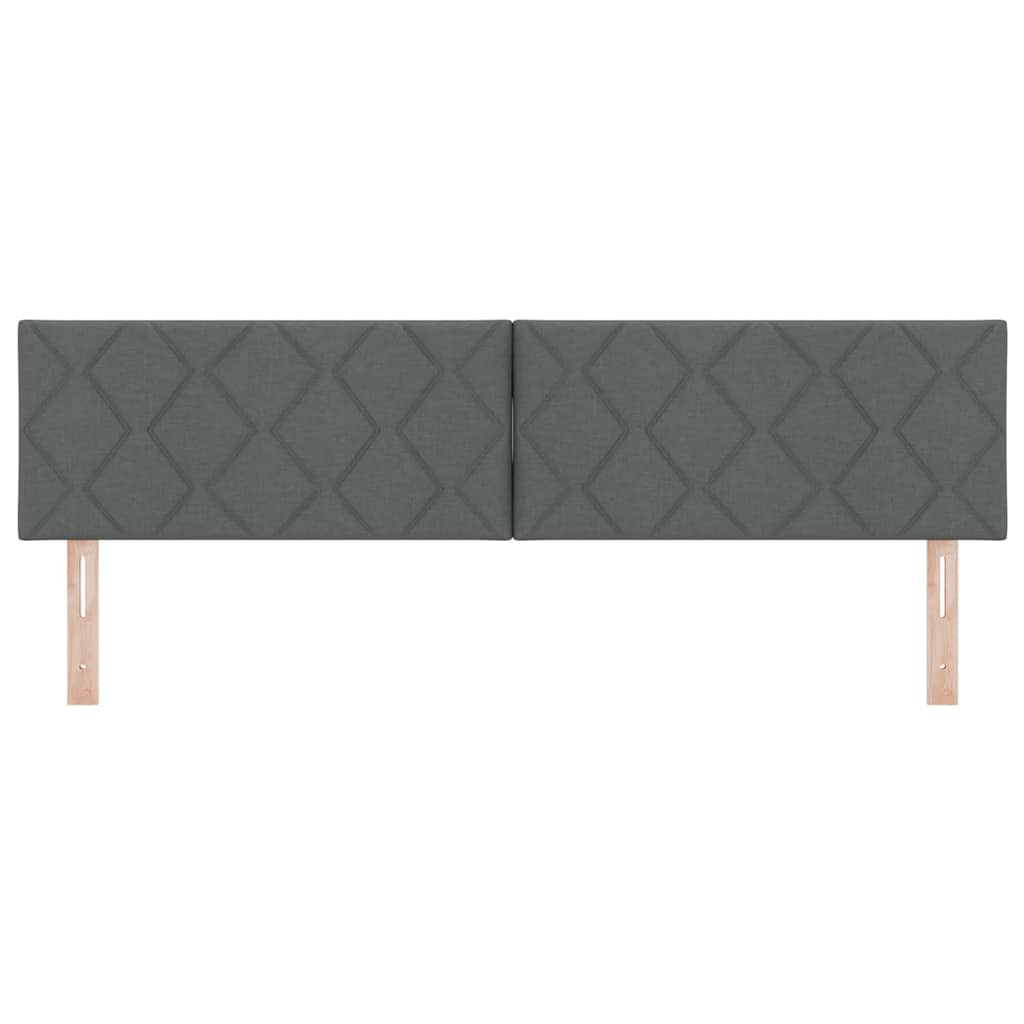 LED sengegavl Grå 180 cm Stof