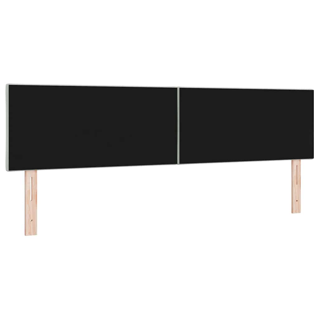 LED sengegavl Lysegrå 180 cm Fløjl
