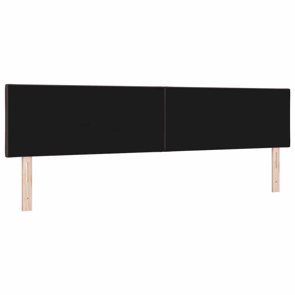 LED sengegavl Brun Stof