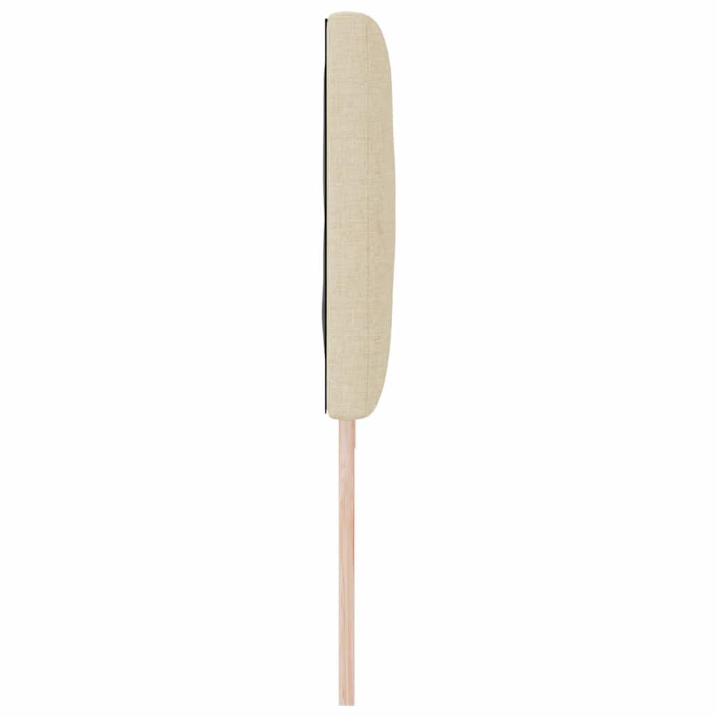 LED sengegavl Creme Stof