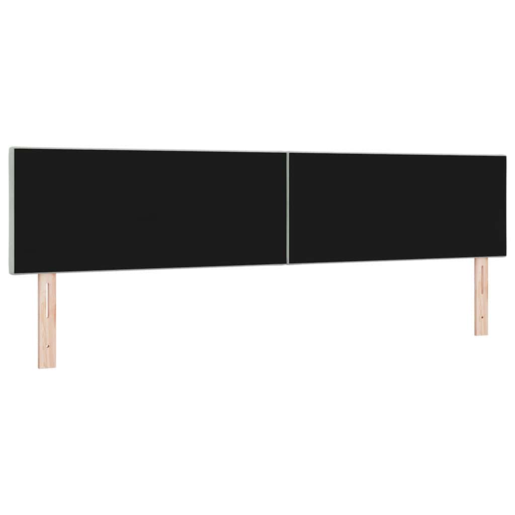 LED sengegavl Lysegrå 200 cm Fløjl
