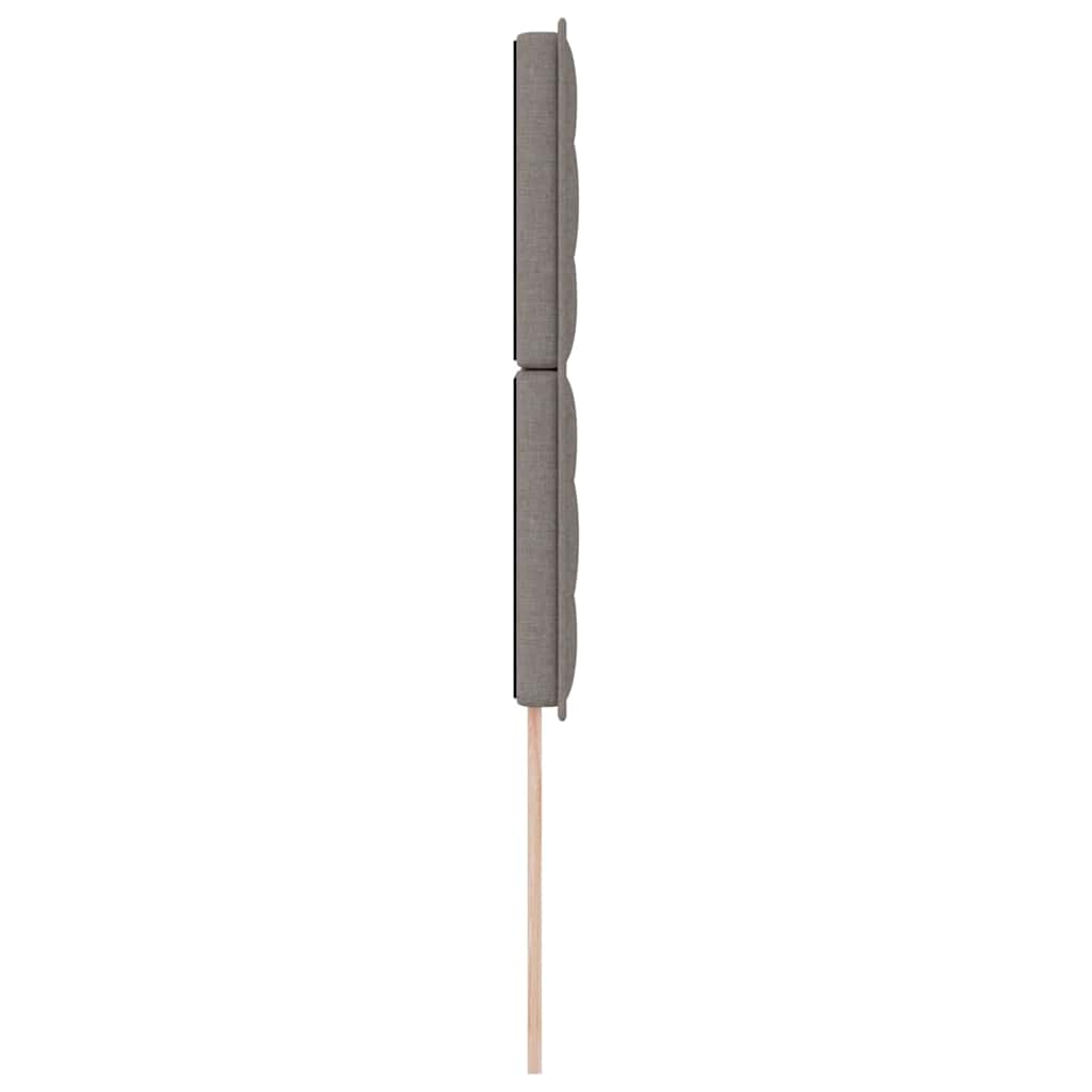 LED sengegavl Gråbrun Stof