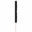 LED sengegavl med LED-lysstrimler Sort 144 cm Stof