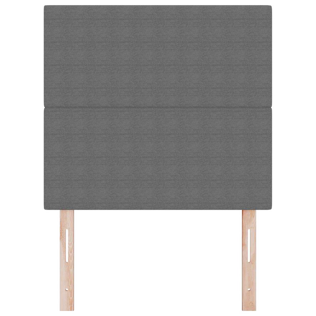 LED sengegavl med LED-lysstrimler Lysegrå 100 cm Velourstof