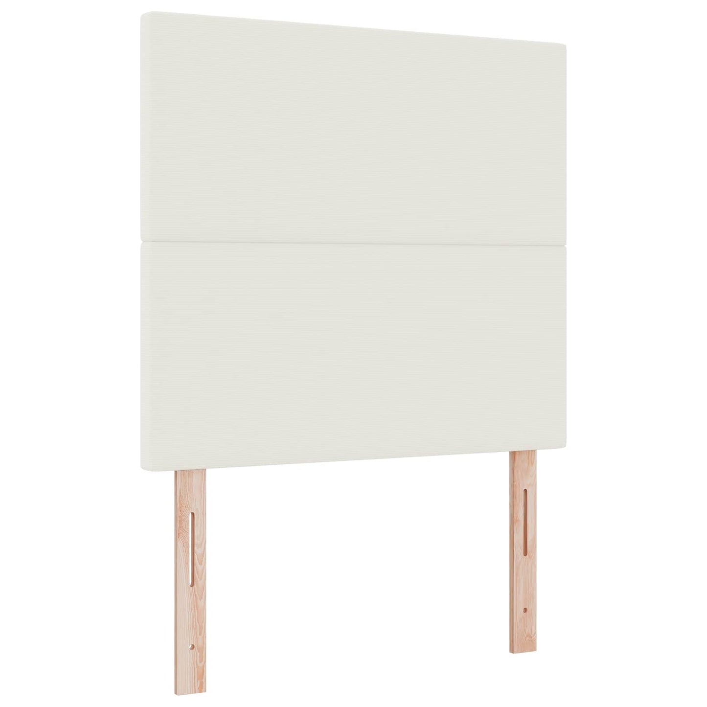 LED sengegavl med LED-lysstrimler Creme 100 cm Velourstof