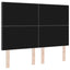 LED sengegavl med LED-lysstrimler Lysegrå 144 cm Velourstof