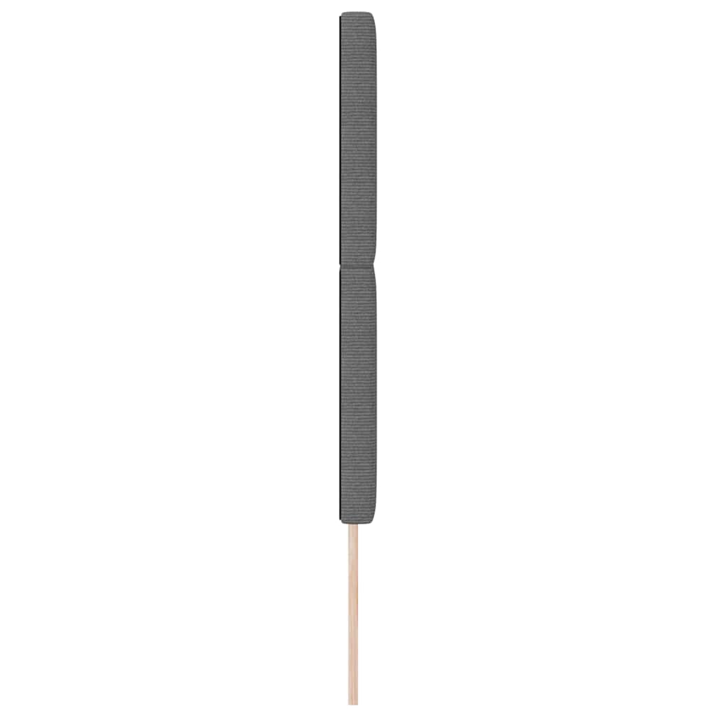 LED sengegavl med LED-lysstrimler Lysegrå 160 cm Velourstof