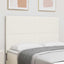 LED sengegavl med LED-lysstrimler Creme 160 cm Velourstof