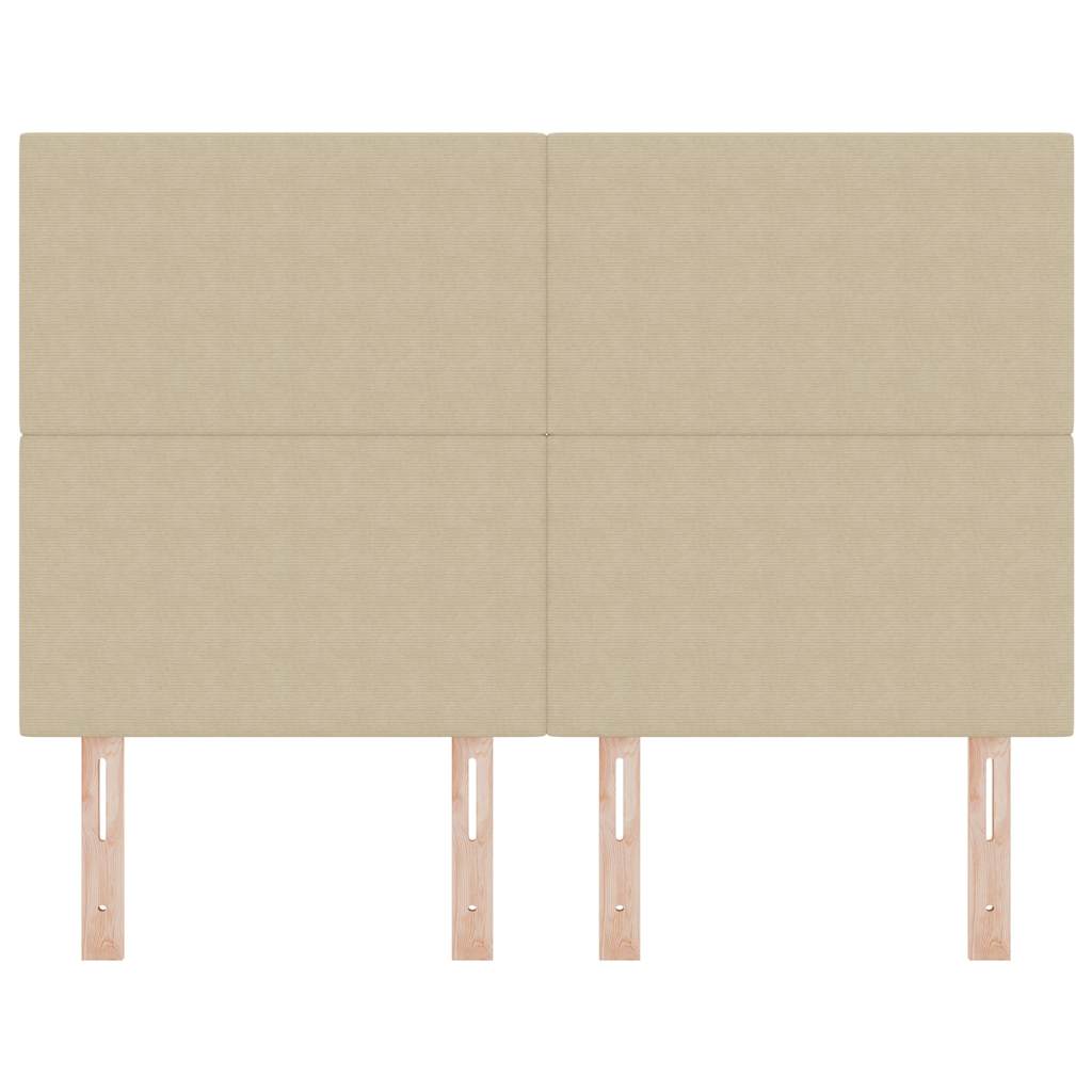 LED sengegavl med LED-lysstrimler Grågrøn 160 cm Velourstof