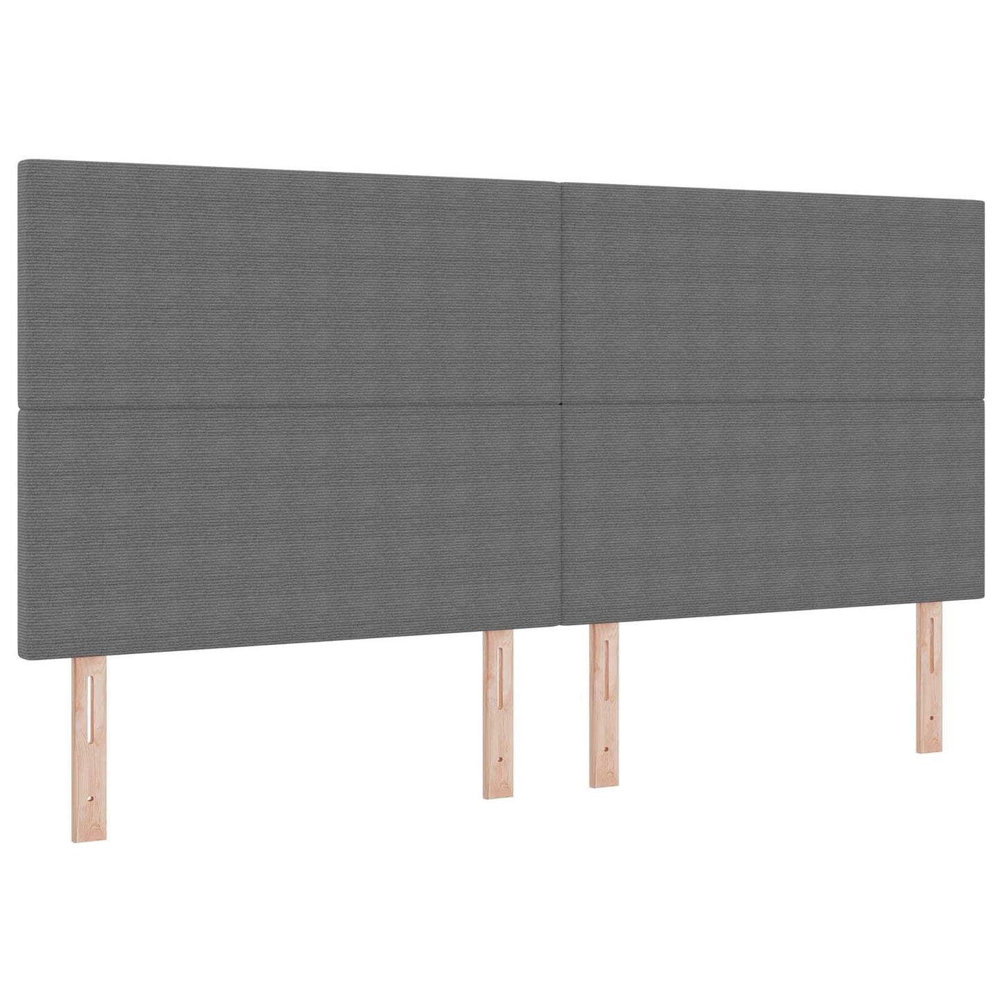 LED sengegavl med LED-lysstrimler Lysegrå 200 cm Velourstof