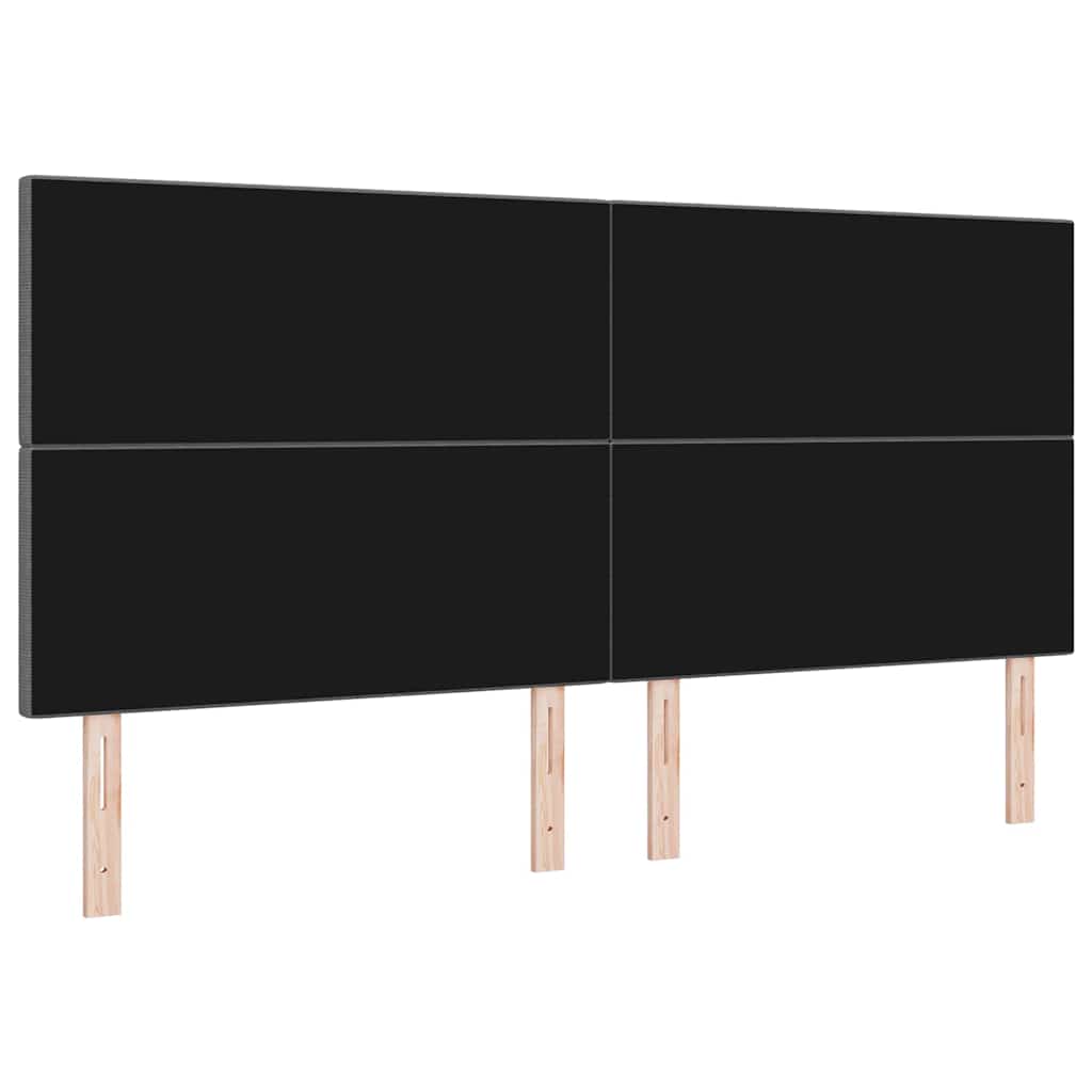 LED sengegavl med LED-lysstrimler Lysegrå 200 cm Velourstof