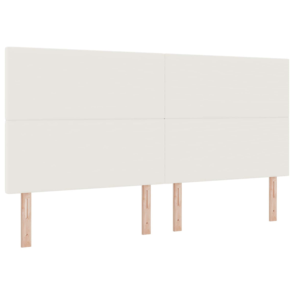 LED sengegavl med LED-lysstrimler Creme 200 cm Velourstof