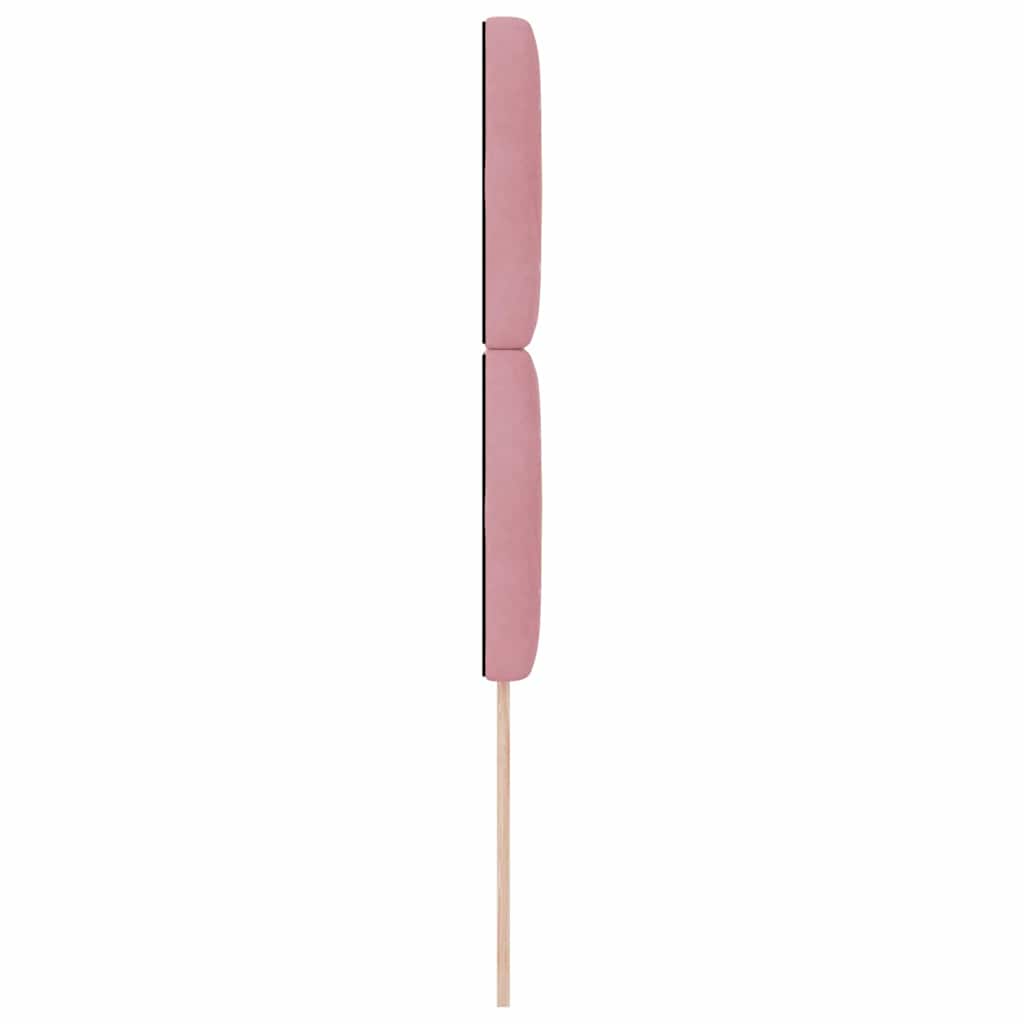 LED sengegavl med LED-lysstrimler Lyserød 90 cm Fløjl
