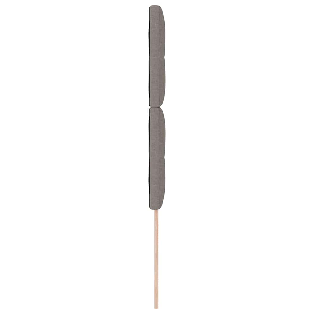 LED sengegavl Gråbrun Stof