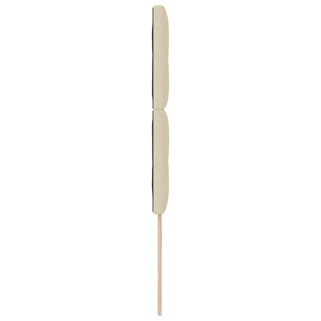 LED sengegavl med LED-lysstrimler Creme 80 cm Stof