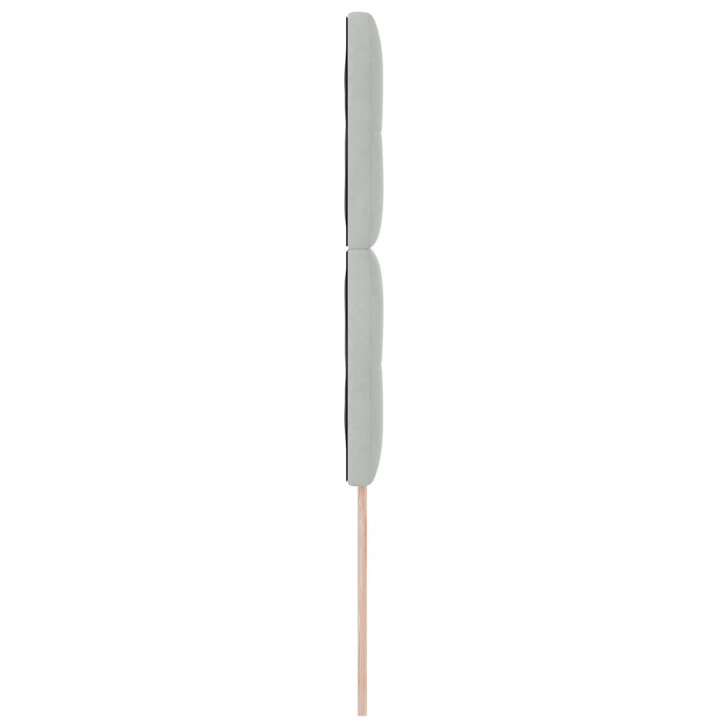 LED sengegavl med LED-lysstrimler Lysegrå 90 cm Fløjl