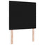 LED sengegavl med LED-lysstrimler Sort 100 cm Stof