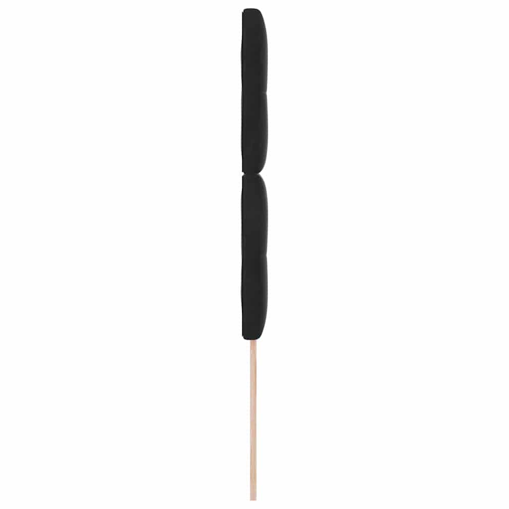 LED sengegavl med LED-lysstrimler Sort 100 cm Fløjl