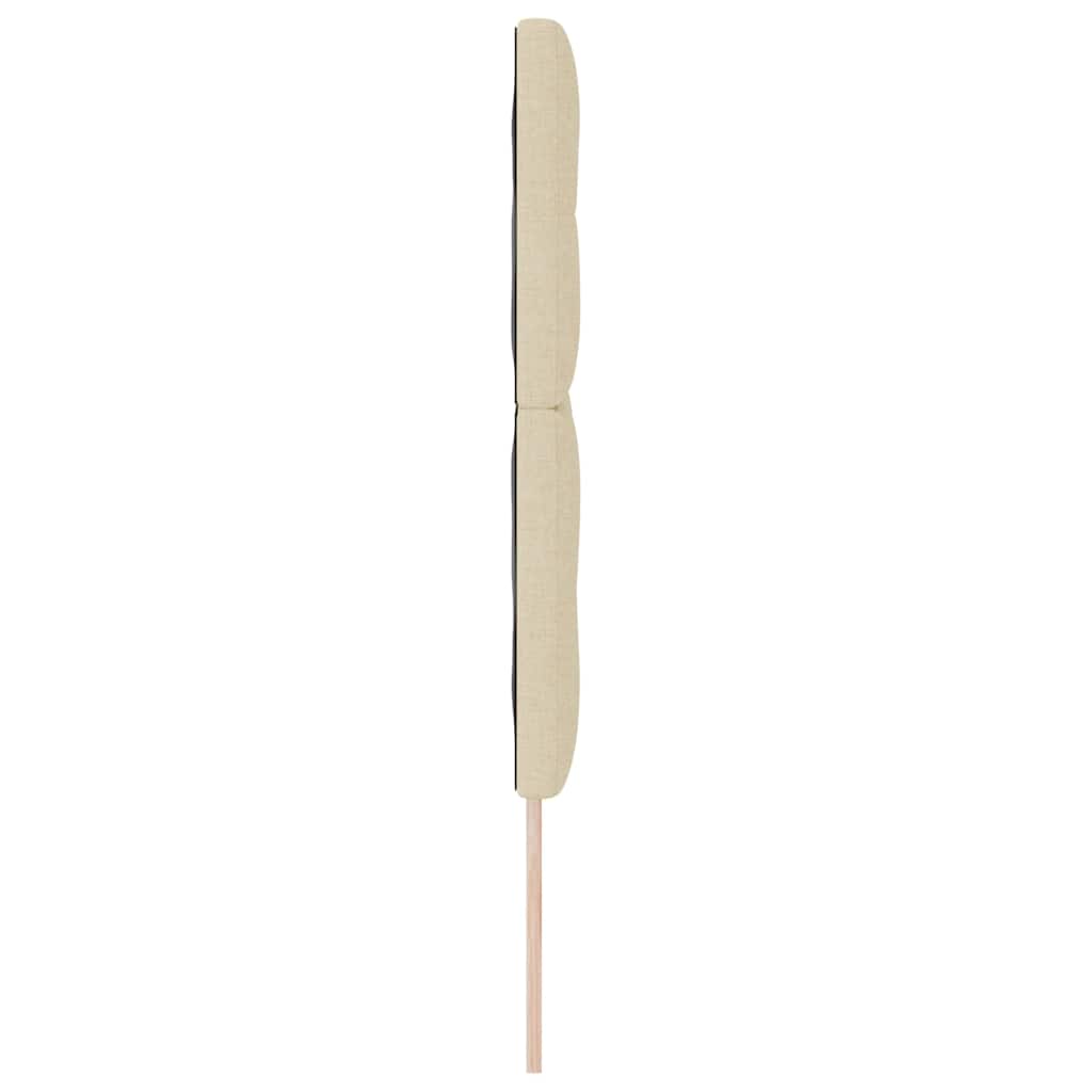 LED sengegavl med LED-lysstrimler Creme 160 cm Stof