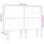 LED sengegavl med LED-lysstrimler Creme 160 cm Stof