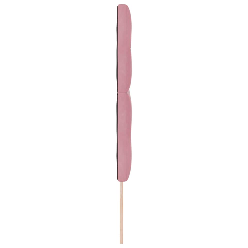 LED sengegavl med LED-lysstrimler Lyserød 160 cm Fløjl