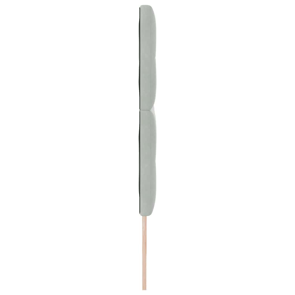 LED sengegavl med LED-lysstrimler Lysegrå 180 cm Fløjl