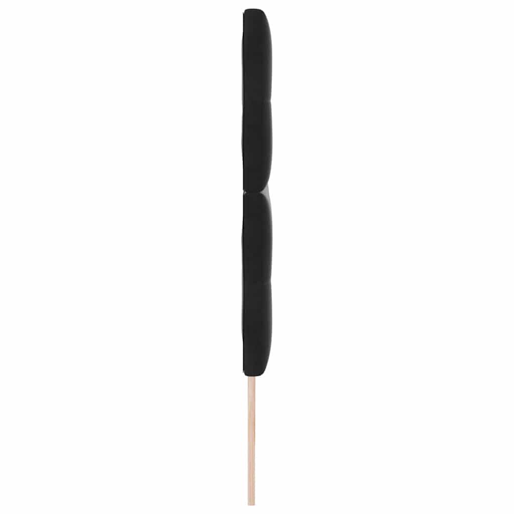 LED sengegavl med LED-lysstrimler Sort 180 cm Fløjl