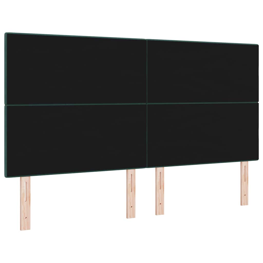 LED sengegavl med LED-lysstrimler Grøn 180 cm Fløjl
