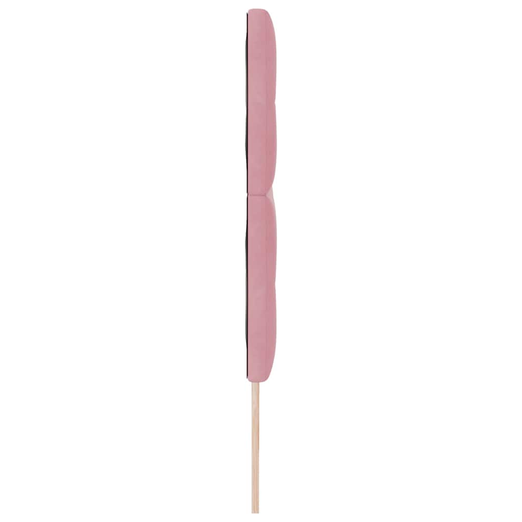 LED sengegavl med LED-lysstrimler Lyserød 180 cm Fløjl