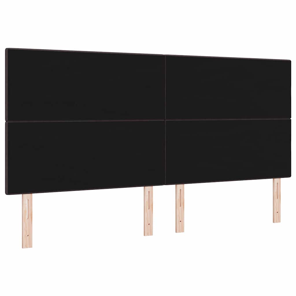 LED sengegavl med LED-lysstrimler Mørk Brun 200 cm Stof