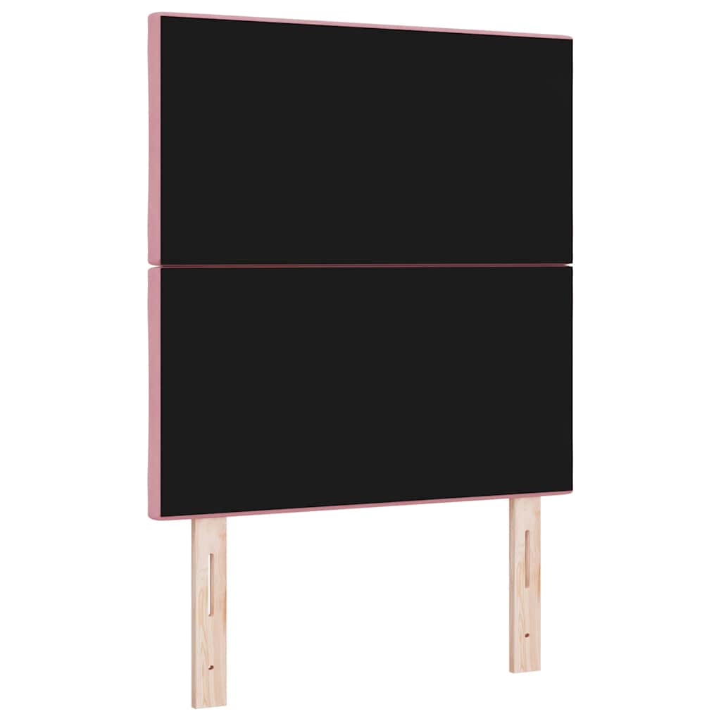 LED sengegavl Lyserød 80 cm Fløjl
