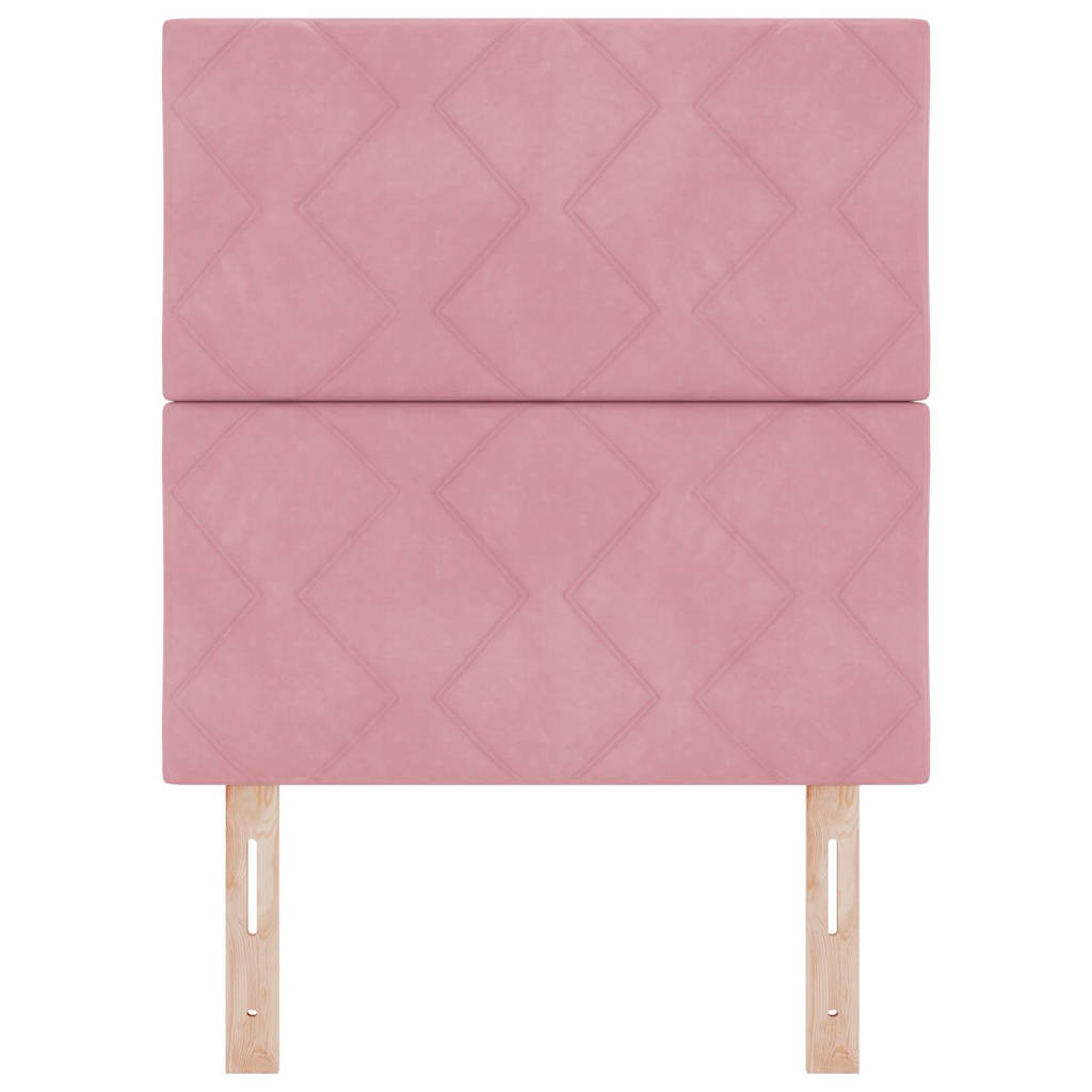 LED sengegavl Lyserød 80 cm Fløjl