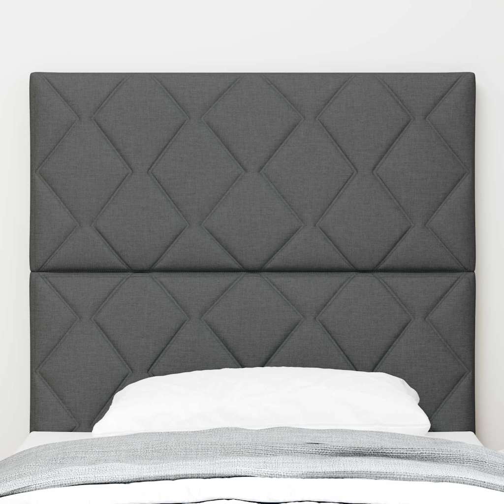 LED sengegavl Grå 90 cm Stof