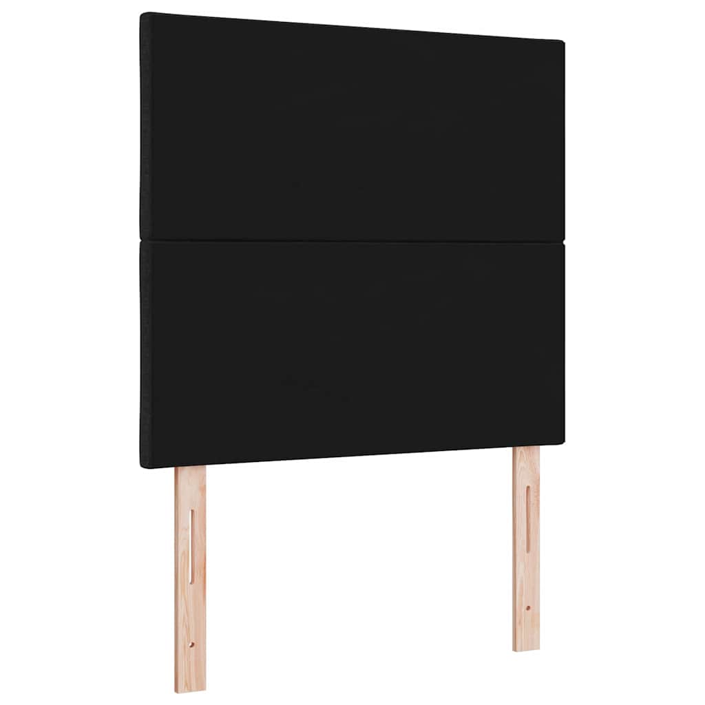LED sengegavl Sort 90 cm Stof