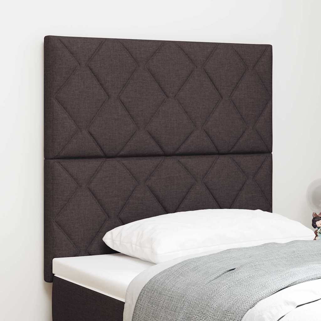 LED sengegavl Brun 90 cm Stof