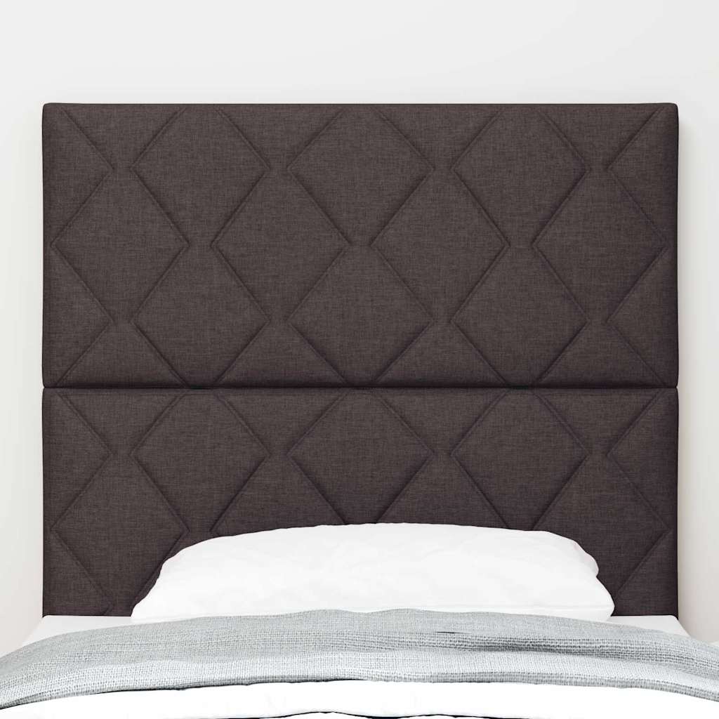 LED sengegavl Brun 90 cm Stof