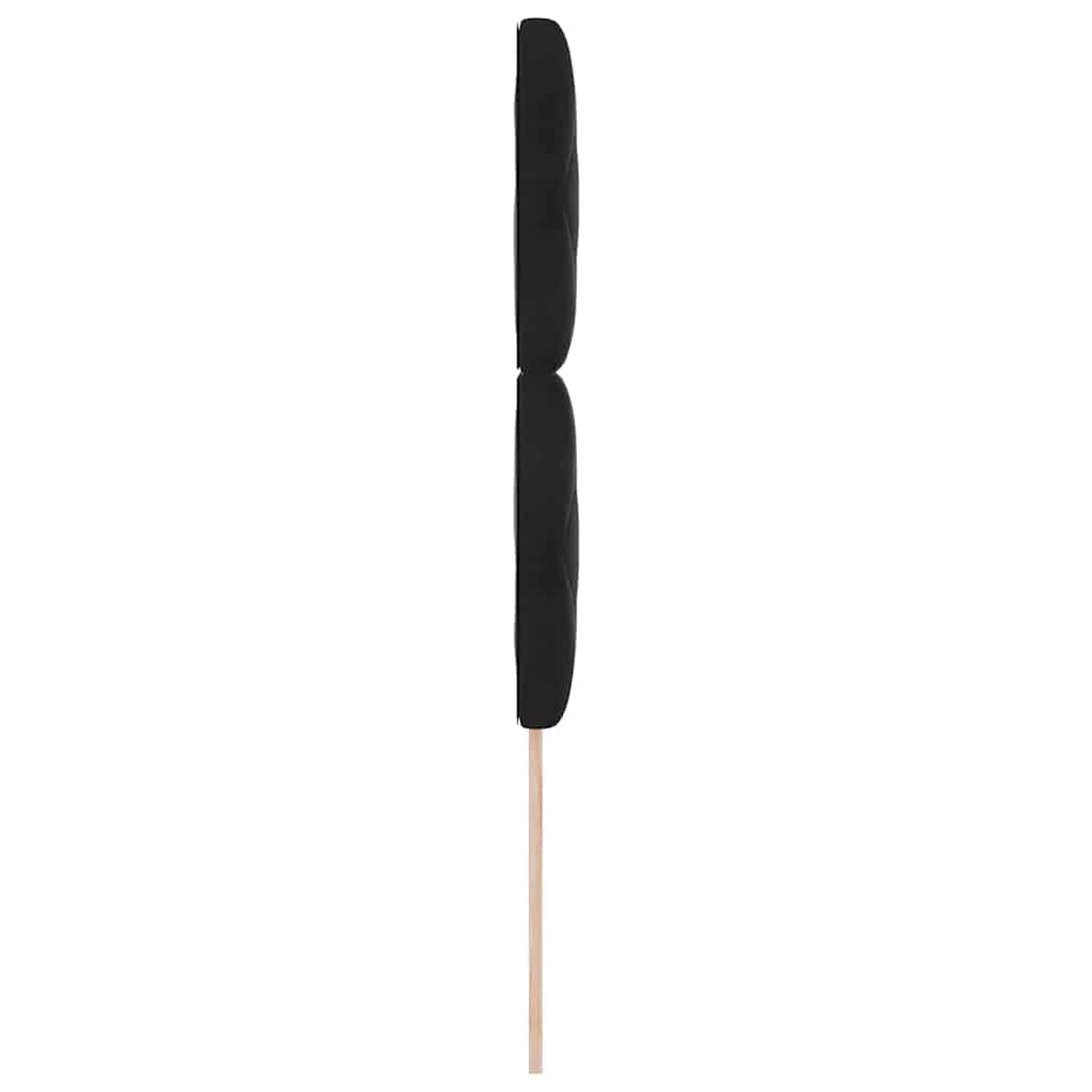 LED sengegavl Sort 90 cm Fløjl