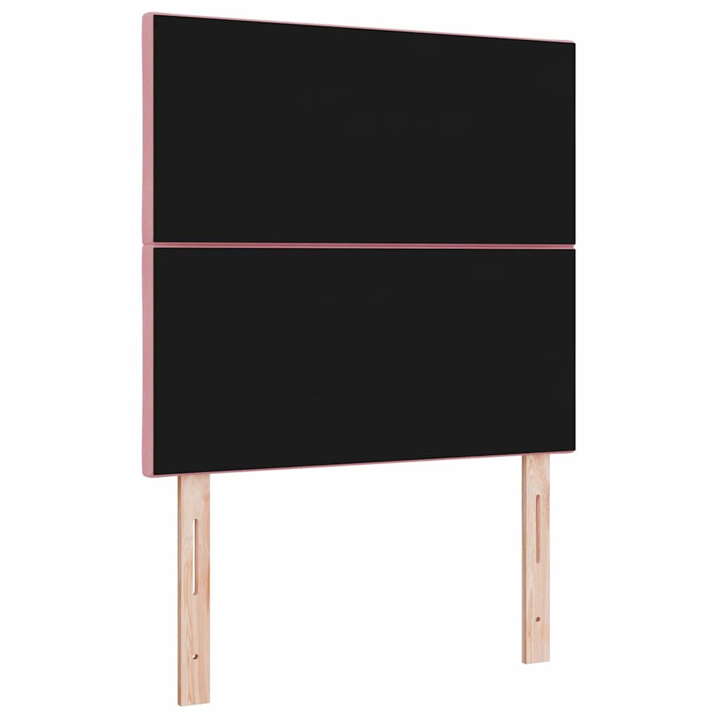 LED sengegavl Lyserød 90 cm Fløjl
