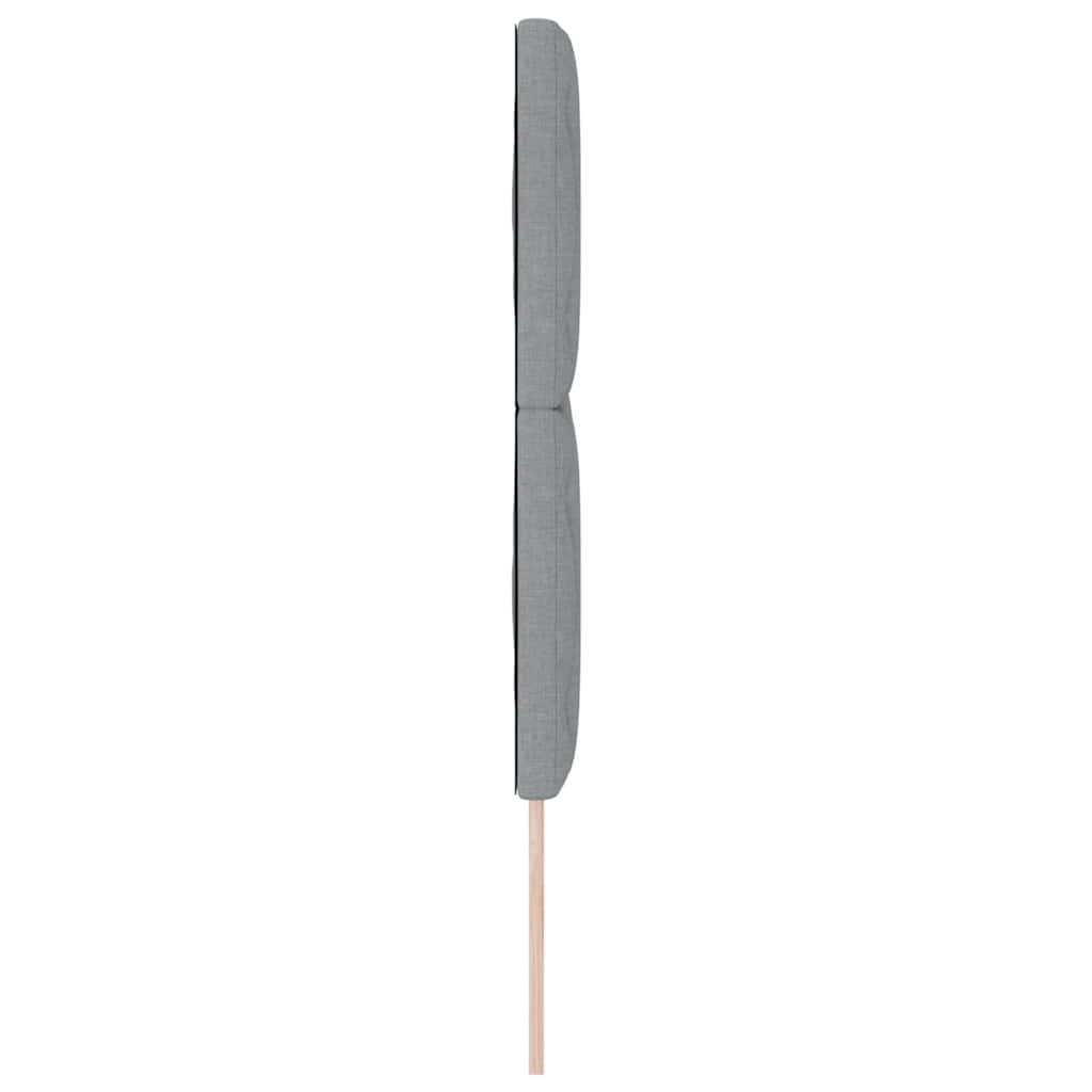 LED sengegavl Lysegrå 144 cm Stof
