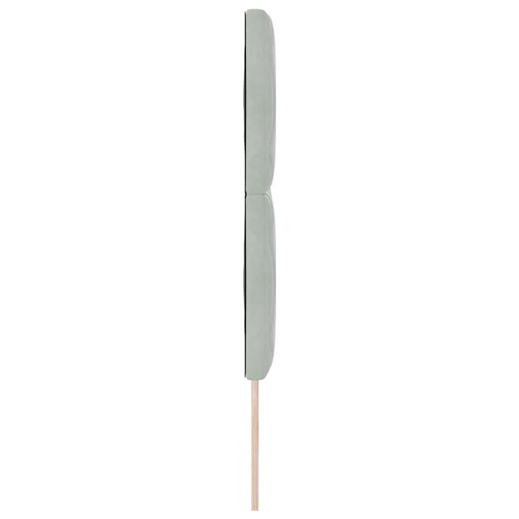 LED sengegavl Lysegrå 144 cm Fløjl