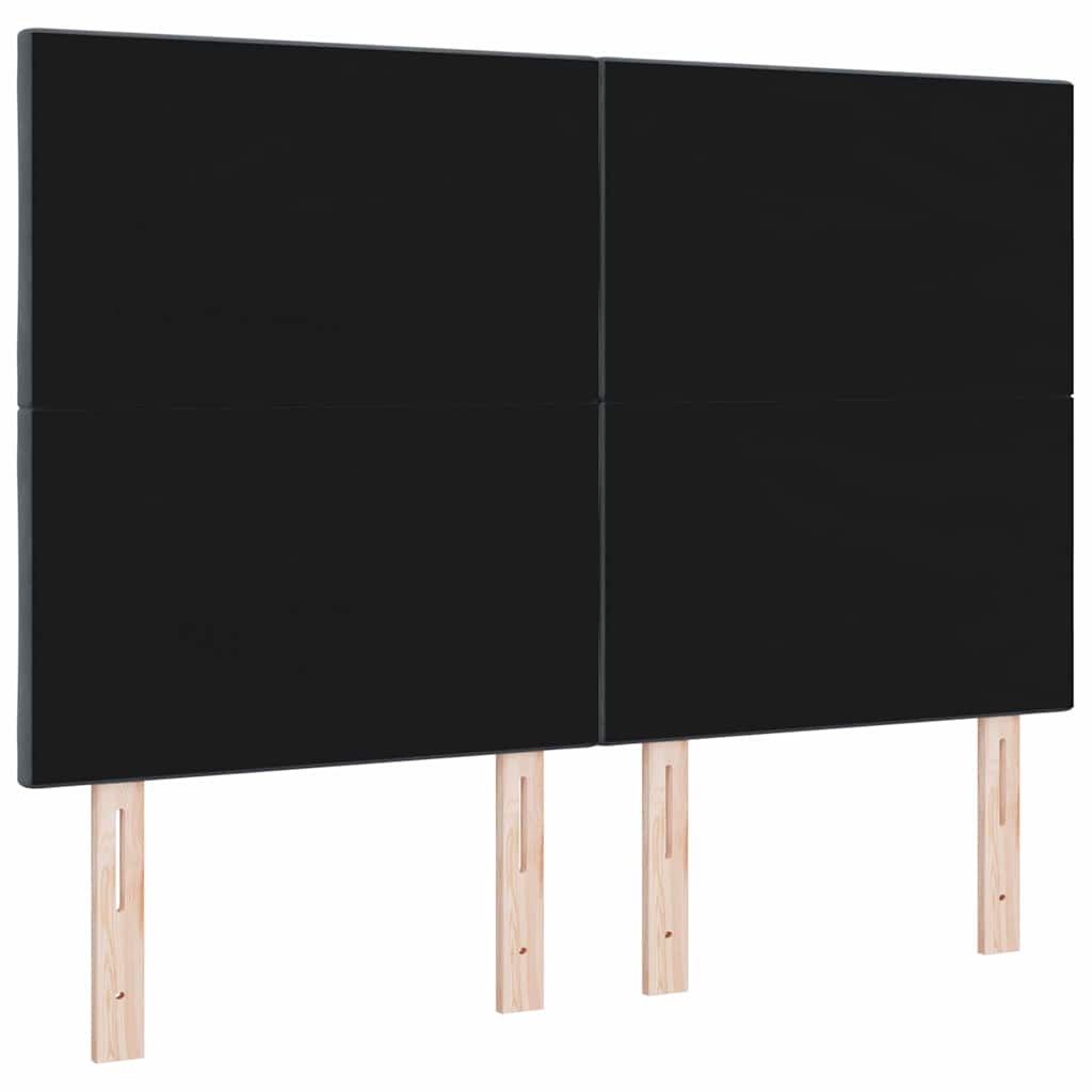 LED sengegavl Mørkegrå 144 cm Fløjl