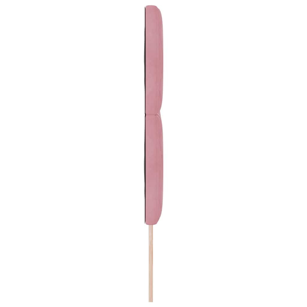 LED sengegavl Lyserød 144 cm Fløjl