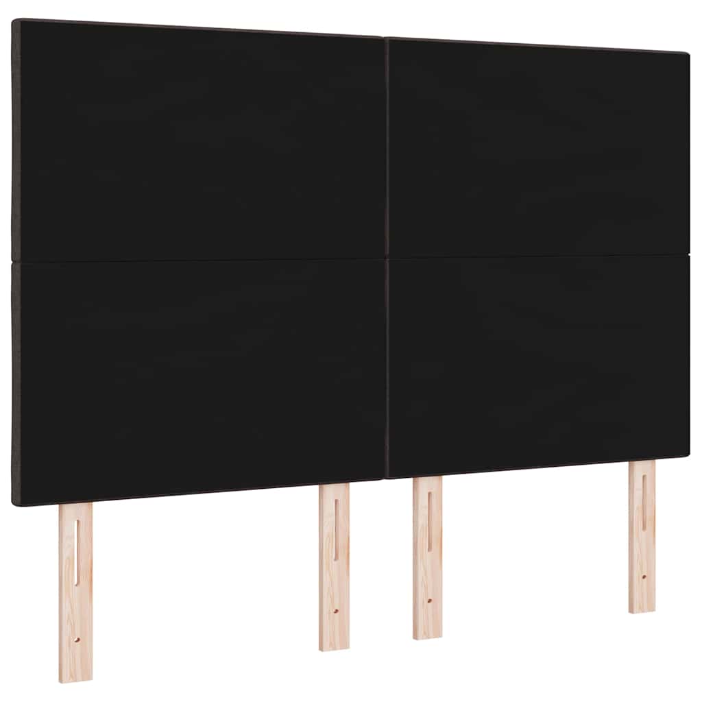 LED sengegavl Brun 160 cm Stof